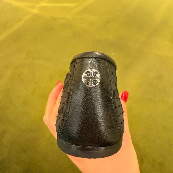 $325 Tory Burch Chelsea Mary Jane Ballet Black Mesh / Leather - Picture 4 of 8